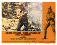 3e908 TRAIN ROBBERS LC #4 '73 great full-length image of cowboy John Wayne shooting revolver!