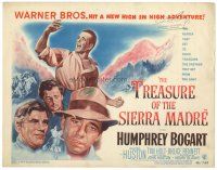 3e001 TREASURE OF THE SIERRA MADRE TC '48 artwork of Humphrey Bogart, Tim Holt & Walter Huston!