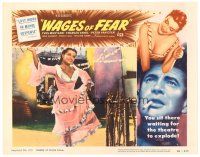 3e946 WAGES OF FEAR LC #4 '55 Henri-Georges Clouzot's suspense classic, c/u of sexy Vera Clouzot!