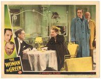 3e983 WOMAN IN GREEN LC '45 Boulton & Basil Rathbone as Holmes watch Paul Cavanagh & Hillary Brooke!