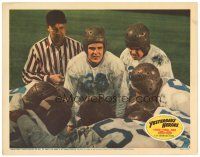 3e992 YESTERDAY'S HEROES LC '40 great c/u of football player Robert Sterling & team in huddle!