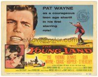 3e141 YOUNG LAND TC '58 Patrick Wayne as a courageous teen sheriff in his first starring role!