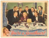 3e998 YOU'RE A SWEETHEART LC '37 Alice Faye, George Murphy & all top cast singing in restaurant!
