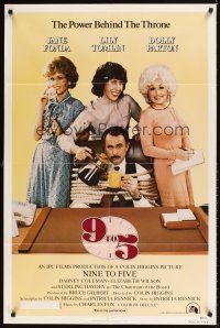 3g013 9 TO 5 1sh '80 Dolly Parton, Jane Fonda & Lily Tomlin w/tied up Dabney Coleman!