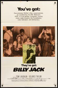 3g082 BILLY JACK 1sh '71 Tom Laughlin, Delores Taylor, most unusual boxoffice success ever!