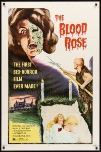 3g100 BLOOD ROSE 1sh '70 La rose ecorchee, first sex-horror film ever made, wild images!