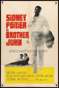 3g121 BROTHER JOHN 1sh '71 great image of angelic Sidney Poitier, Beverly Todd!