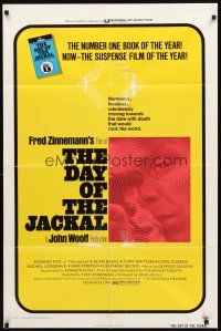 3g187 DAY OF THE JACKAL 1sh '73 Fred Zinnemann assassination classic, master killer Edward Fox!
