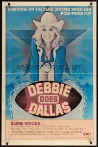 3g194 DEBBIE DOES DALLAS 1sh '78 sexy Bambi Woods, the hottest film of the decade!