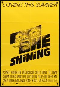 3g773 SHINING advance English 1sh '80 Stephen King & Stanley Kubrick horror masterpiece!