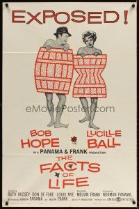 3g231 FACTS OF LIFE 1sh '61 Bob Hope & Lucille Ball wearing barrels!