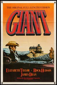 3g277 GIANT 1sh R83 cool image of James Dean, directed by George Stevens!