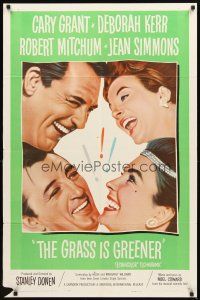3g294 GRASS IS GREENER 1sh '61 Cary Grant, Deborah Kerr, Robert Mitchum, Jean Simmons