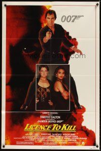 3g437 LICENCE TO KILL 1sh '89 Timothy Dalton as Bond, Carey Lowell, sexy Talisa Soto!