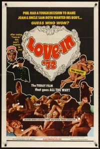3g480 LOVE-IN '72 1sh '72 William Mishkin, Linda Southern, the today film that goes all the way!