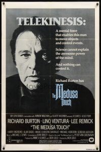 3g517 MEDUSA TOUCH 1sh '78 Richard Burton is the man with telekinesis, great close portrait!