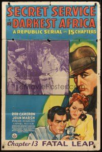 3g755 SECRET SERVICE IN DARKEST AFRICA chapter 13 1sh '43 Republic serial, Fatal Leap!