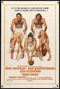 3g757 SEMI-TOUGH 1sh '77 Burt Reynolds, Kris Kristofferson, sexy girls & football art!