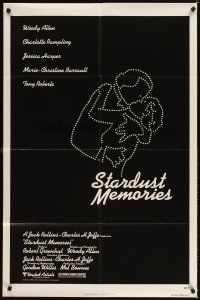 3g826 STARDUST MEMORIES 1sh '80 directed by Woody Allen, cool star constellation art!
