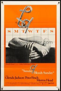 3g841 SUNDAY BLOODY SUNDAY 1sh '71 directed by John Schlesinger, Glenda Jackson, Peter Finch!