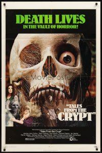3g858 TALES FROM THE CRYPT 1sh '72 Peter Cushing, Joan Collins, E.C. comics, cool skull image!