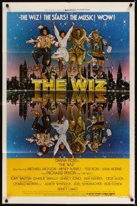 3g978 WIZ 1sh '78 Diana Ross, Michael Jackson, Richard Pryor, Wizard of Oz, art by Victor Gadino!