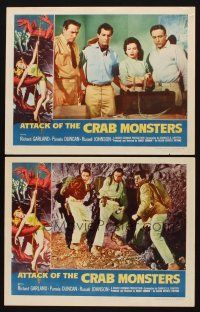 3h861 ATTACK OF THE CRAB MONSTERS 2 LCs '57 Roger Corman, Russell Johnson,Garland, Pamela Duncan!