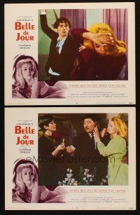 3h863 BELLE DE JOUR 2 LCs '68 Luis Bunuel, sexy Catherine Deneuve, Pierre Clementi