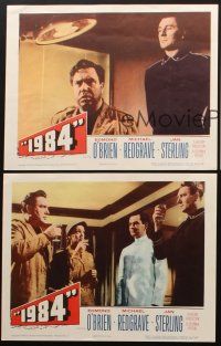 3h795 1984 3 LCs '56 Edmond O'Brien & Michael Redgrave in George Orwell classic story!