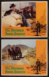 3h044 ADIOS SABATA 8 LCs '71 Yul Brynner aims to kill, and his gun does the rest, spaghetti western