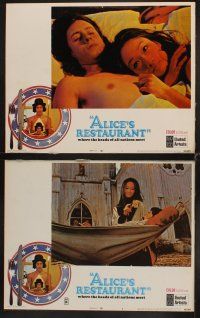 3h049 ALICE'S RESTAURANT 8 int'l LCs '69 Arlo Guthrie, musical comedy directed by Arthur Penn!
