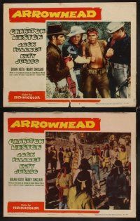 3h608 ARROWHEAD 7 LCs '53 Charlton Heston, Jack Palance, Katy Jurado, Native Americans!