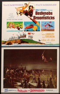 3h026 BEDKNOBS & BROOMSTICKS 9 LCs '71 Disney, Angela Lansbury, great cartoon/live action images!