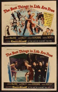 3h077 BEST THINGS IN LIFE ARE FREE 8 LCs '56 Michael Curtiz, Gordon MacRae, Sheree North!