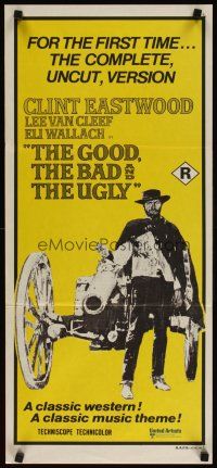 3j266 GOOD, THE BAD & THE UGLY Aust daybill R70s Clint Eastwood by cannon, Sergio Leone!