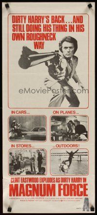 3j324 MAGNUM FORCE Aust daybill '73 Clint Eastwood is Dirty Harry pointing his huge gun!