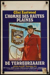 3j400 HIGH PLAINS DRIFTER Belgian '73 classic art of Clint Eastwood holding gun & whip!