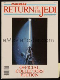 3j155 RETURN OF THE JEDI softcover book '83 George Lucas classic, official collector's edition!