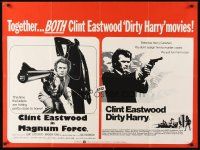 3j353 DIRTY HARRY/MAGNUM FORCE British quad '75 cool images of Clint Eastwood from posters!