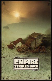 3j101 EMPIRE STRIKES BACK commercial poster '90s George Lucas sci-fi classic, art of downed AT-AT!