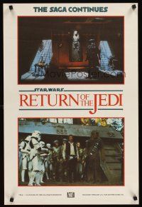 3j144 RETURN OF THE JEDI English double crown '83 George Lucas classic, Harrison Ford frozen!