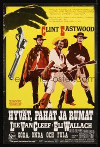 3j256 GOOD, THE BAD & THE UGLY Finnish '68 Clint Eastwood, Lee Van Cleef, Eli Wallach, different!