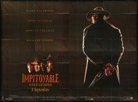 3j430 UNFORGIVEN French 8p '92 classic image of gunslinger Clint Eastwood with his back turned!