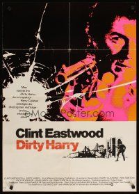 3j301 DIRTY HARRY German R76 great c/u of Clint Eastwood pointing gun, Don Siegel crime classic!