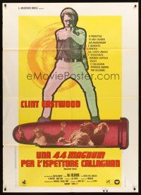 3j328 MAGNUM FORCE Italian 1p '73 completely different art fo Eastwood as Dirty Harry by Ferrini!