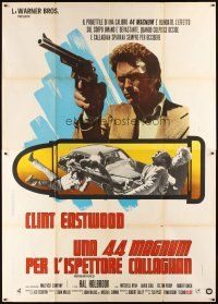 3j327 MAGNUM FORCE Italian 2p '73 different art of Clint Eastwood as Dirty Harry by Ferrini!