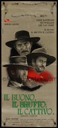 3j243 GOOD, THE BAD & THE UGLY Italian locandina '66 Clint Eastwood, Sergio Leone classic!