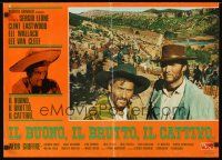 3j239 GOOD, THE BAD & THE UGLY Italian photobusta R70s Clint Eastwood & Eli Wallach at battle!