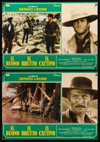 3j263 GOOD, THE BAD & THE UGLY 6 Italian photobustas R70s Clint Eastwood, Lee Van Cleef, Wallach!