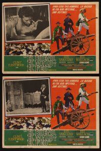 3j249 GOOD, THE BAD & THE UGLY set of 2 Mexican LCs '66 Clint Eastwood, Lee Van Cleef, Sergio Leone